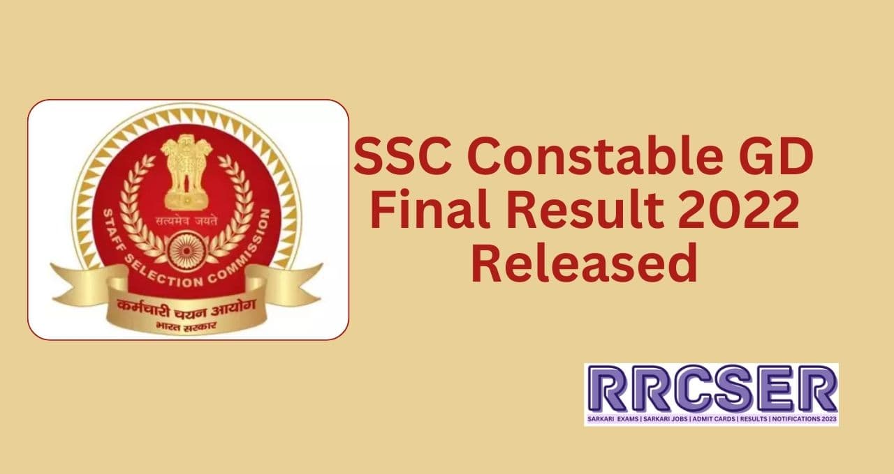 SSC Constable GD Final Result 2022 Released